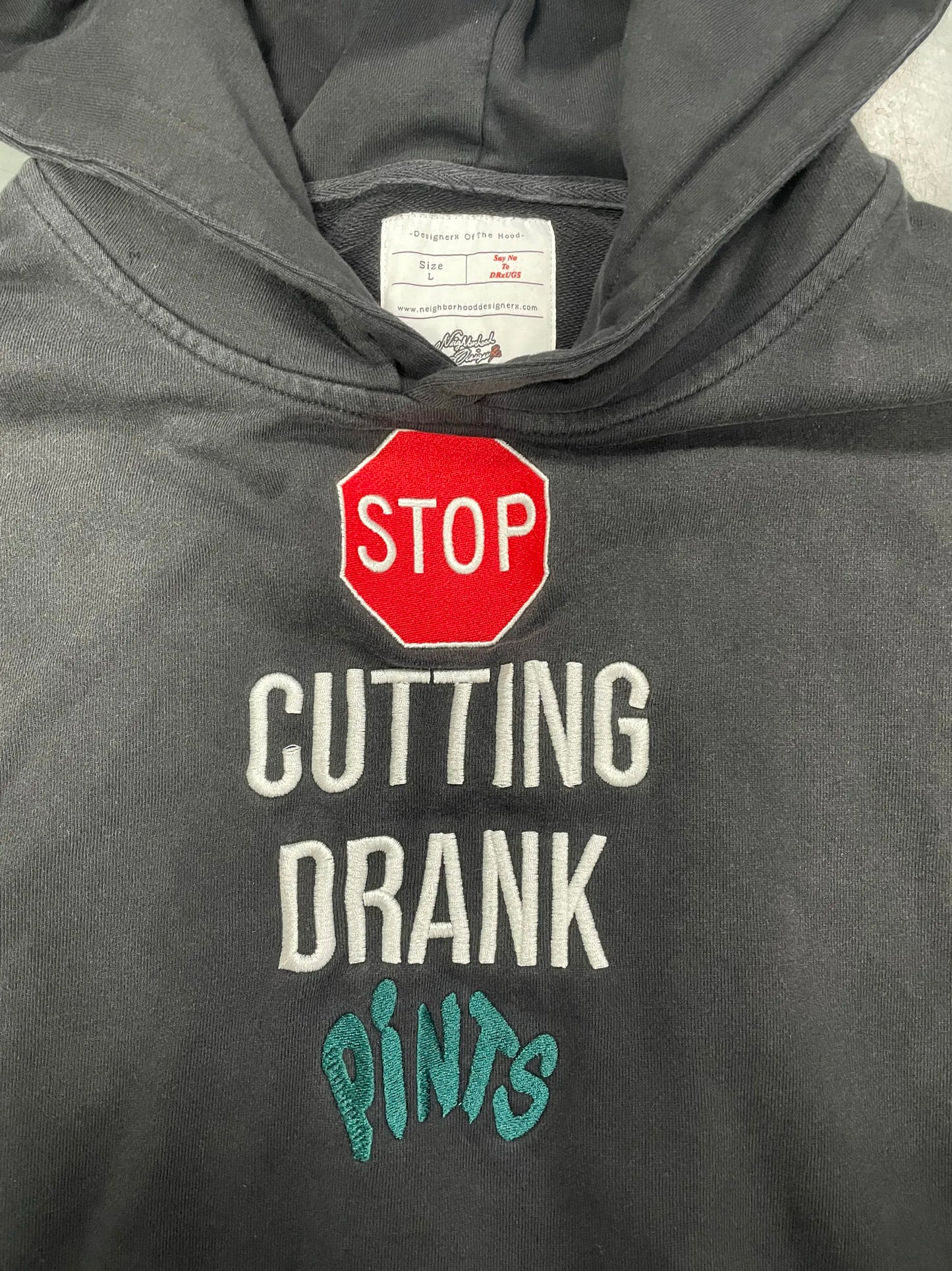 BLACK “STOP CUTTING DRANK” HOODIE (BUY ONE GET ONE 20% OFF OR BUY 3 GET 25% OFF)‼️ MIX & MATCH
