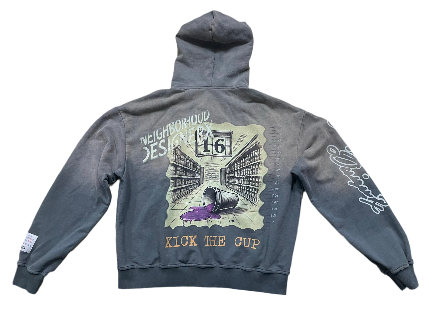 Grey “KICK THE CUP” Hoodie (BUY ONE GET ONE 20% OFF OR BUY 3 GET 25% OFF)‼️ MIX & MATCH