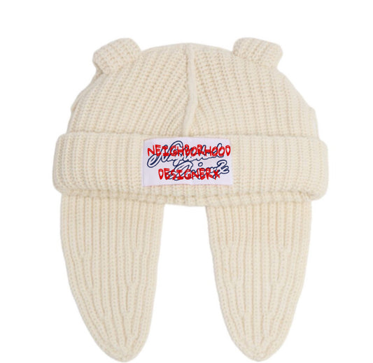 Cream rabbit wool beanie (BUY ONE GET ONE 50% OFF)‼️ MIX & MATCH