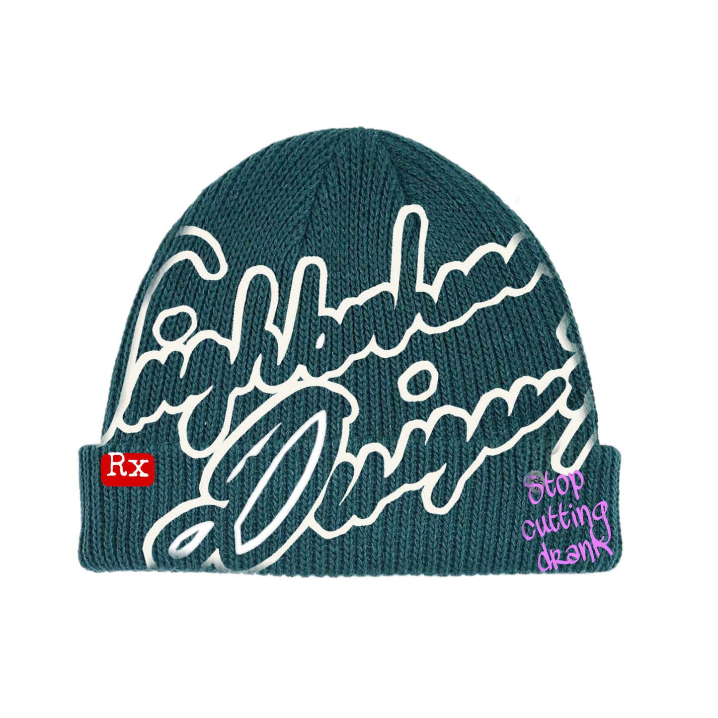 Aqua “Stop cutting drank” Beanie (BUY ONE GET ONE 50% OFF)‼️ MIX & MATCH