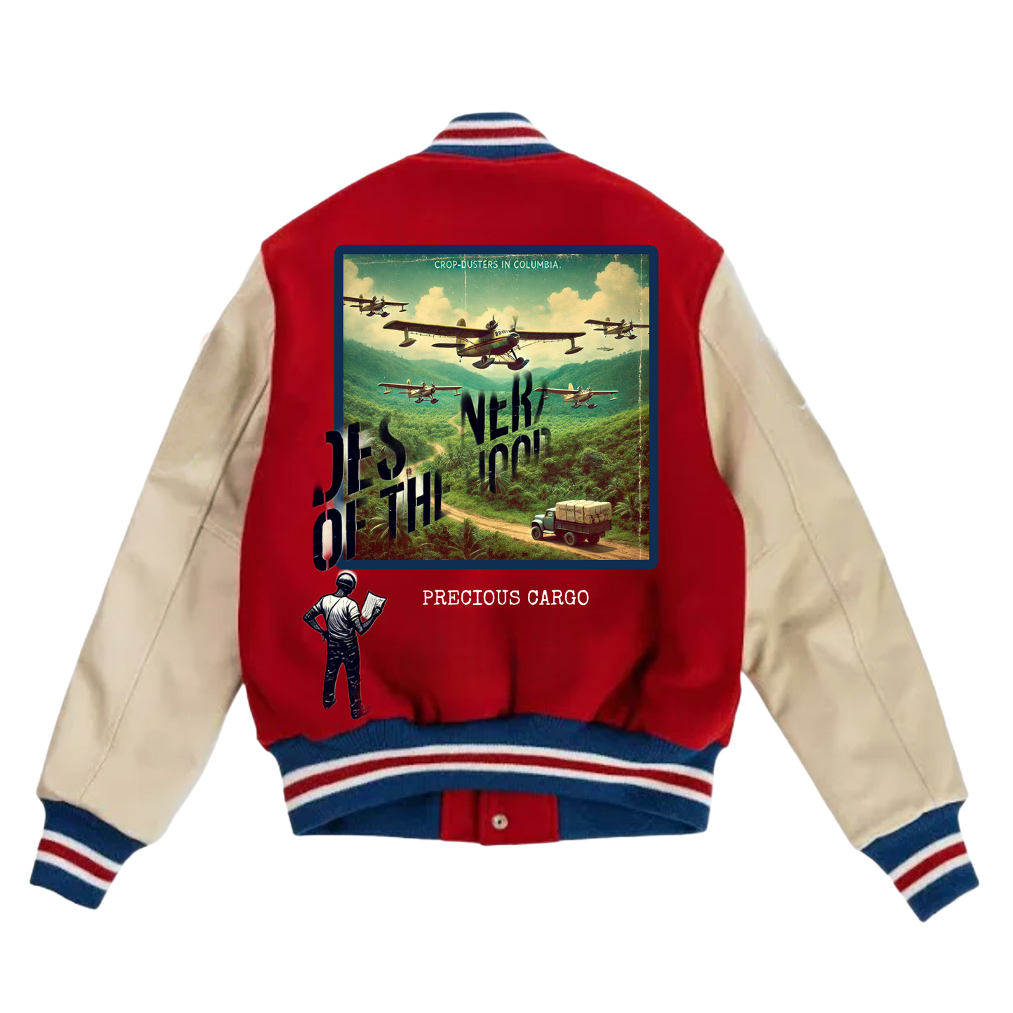 RED “PRECIOUS CARGO” Letterman Jacket (BUY ONE GET ONE 50% OFF)‼️ MIX & MATCH