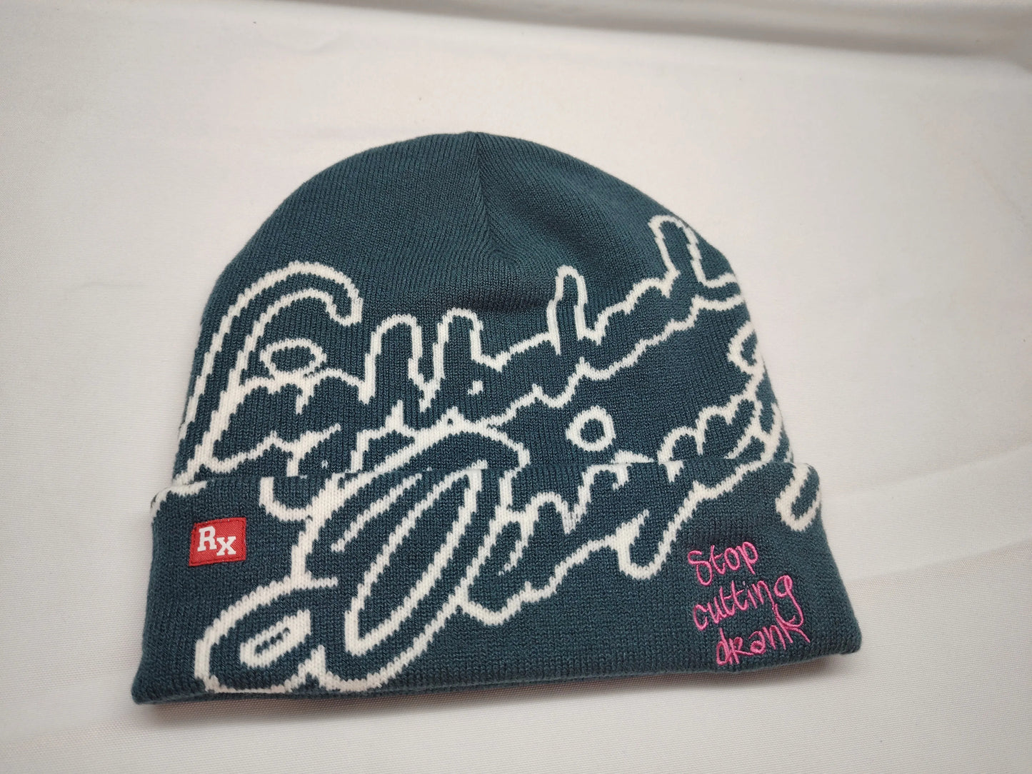 Aqua “Stop cutting drank” Beanie (BUY ONE GET ONE 50% OFF)‼️ MIX & MATCH